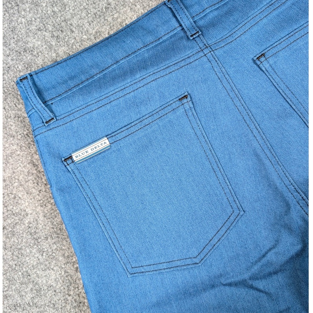 Blue Delta Pants Mens 34x28 Blue Tom James Custom Straight Leg Five Pocket
